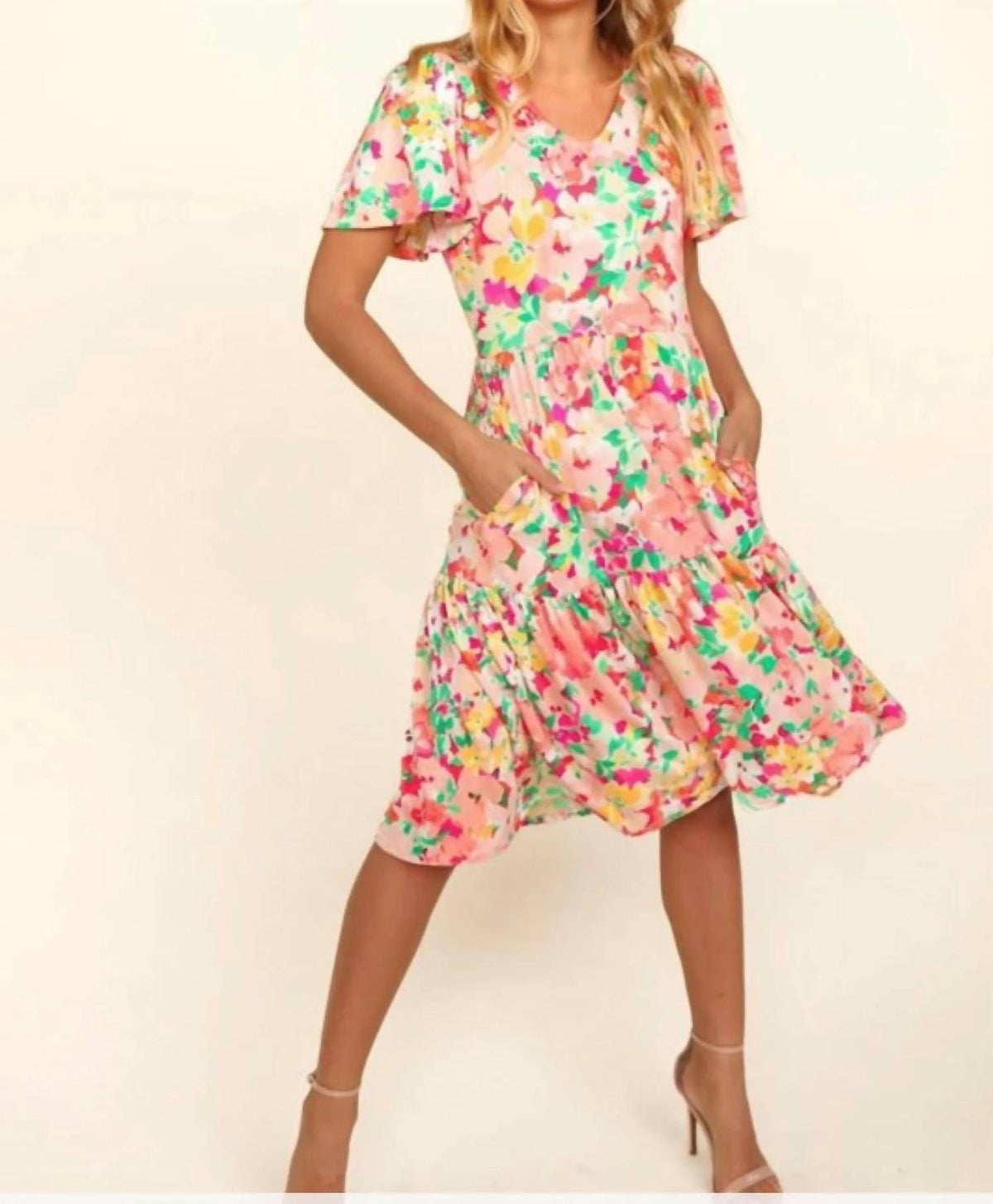 Haptics - Canvas Of Florals Dress