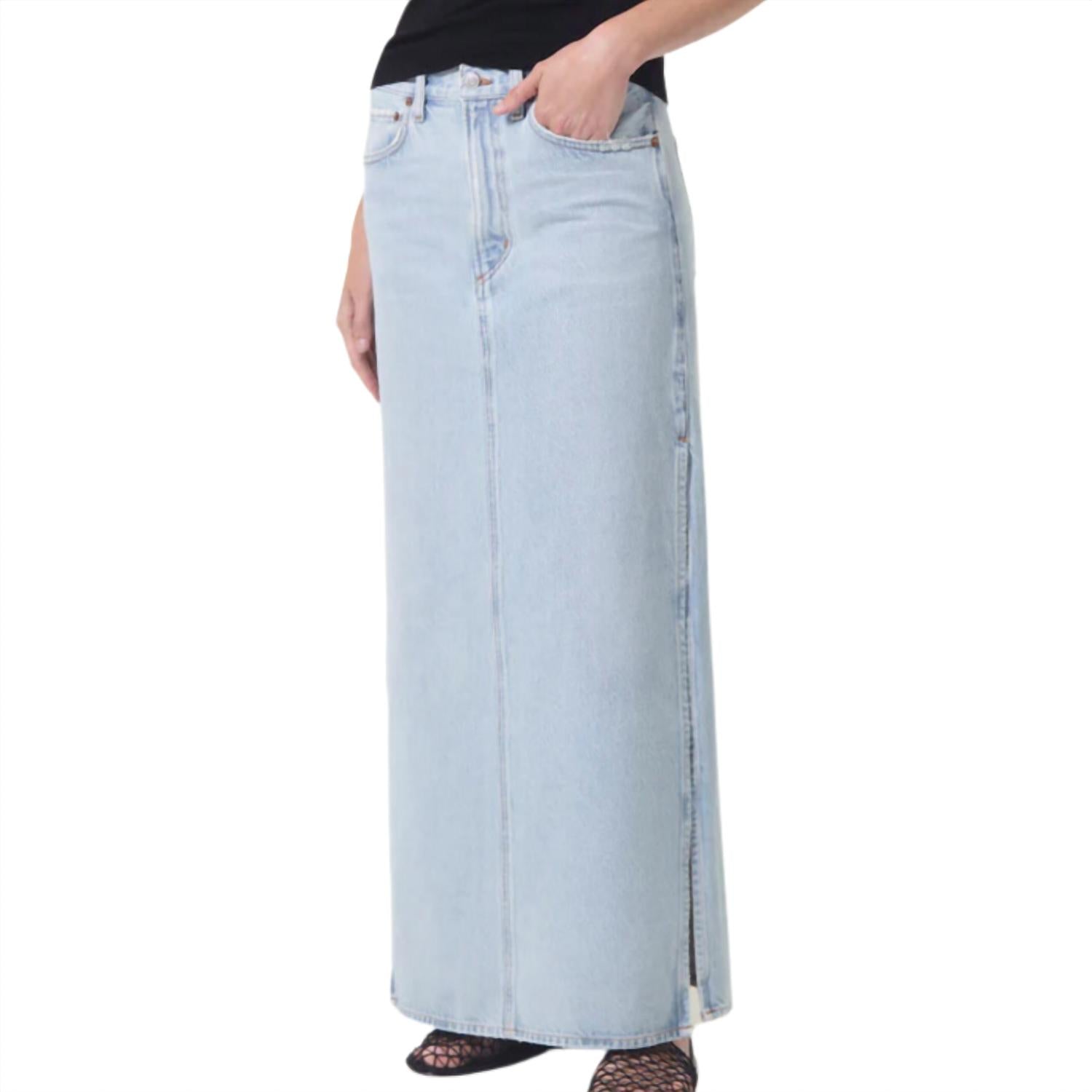 AGOLDE Women's Astrid Slice Skirt in fragment - women's skirt - view 4