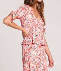 Saltwater Luxe - Floral Button Up Sweetheart Top