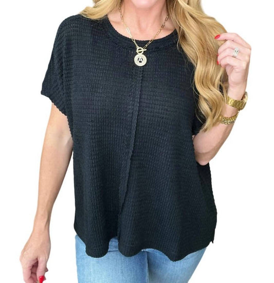 Zenana - Dolman Short Sleeve Front Seam Top