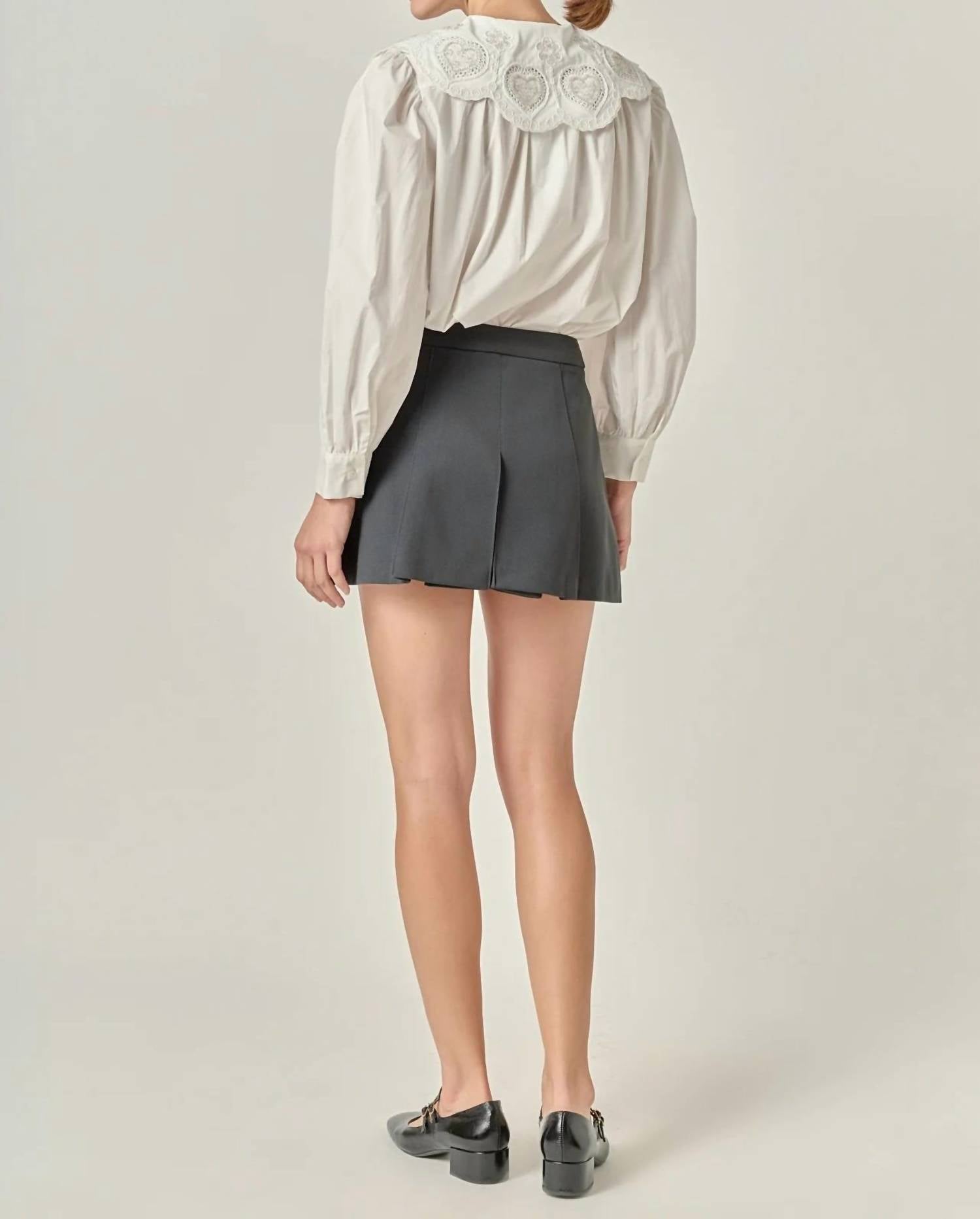 English Factory - Pleated Twill Skort