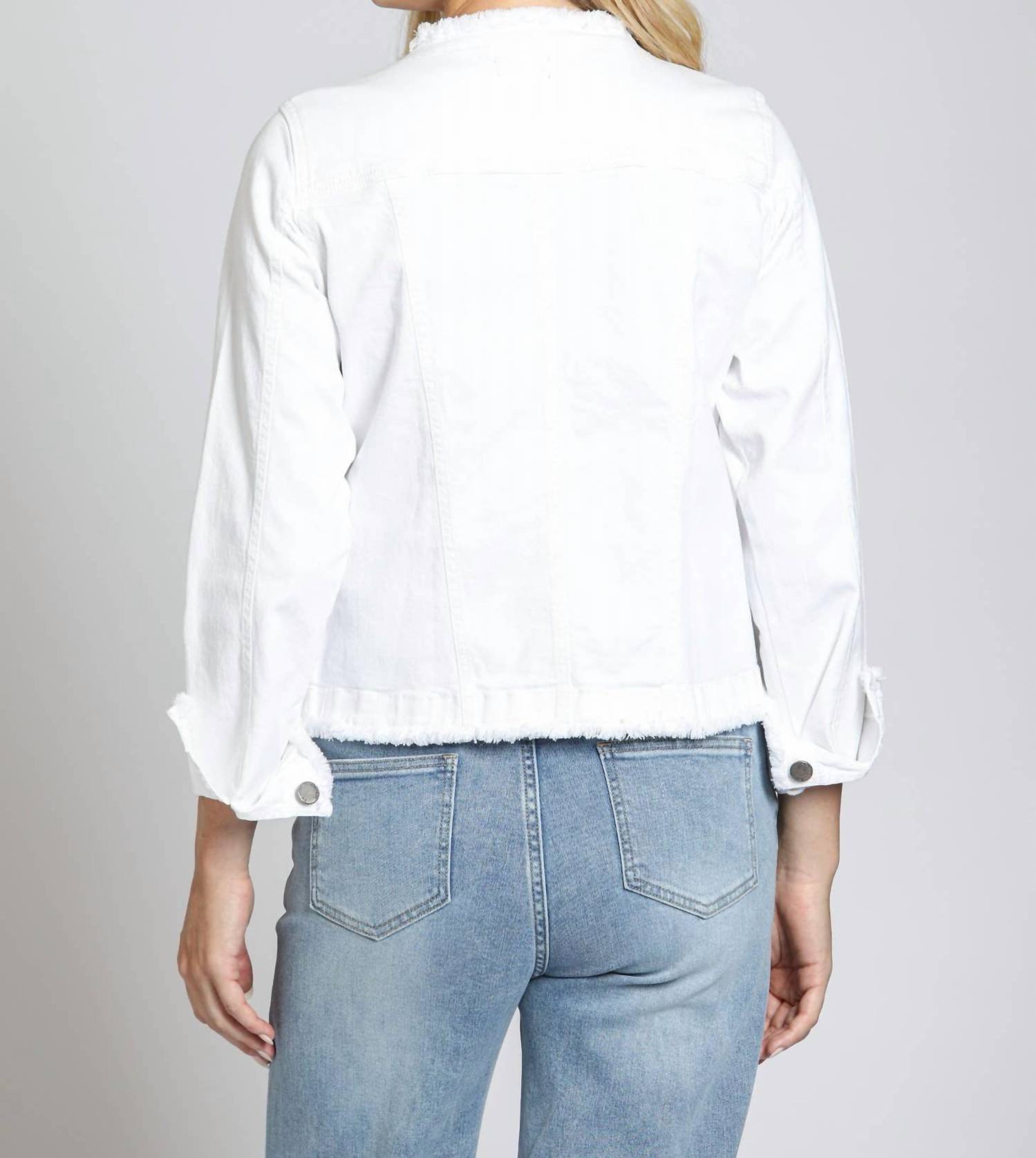 Apny - Jean Jacket With Frayed Detail