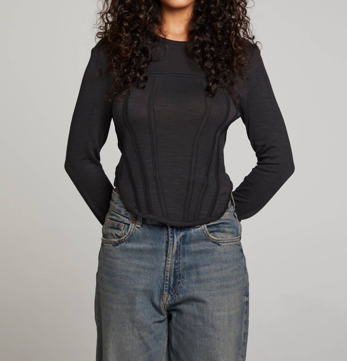 Chaser - Corset Top w/Ruched Back