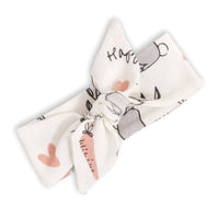 Tesa Babe "Happy Bunnies" Headband for Baby Girls in white coral grey - kids' accessory