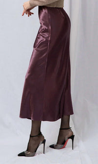 Lucy Paris - Satin Midi Skirt