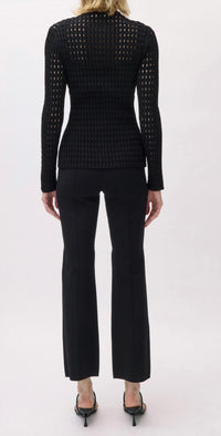 SIMKHAI Women's Mabel Cardigan in black - women's cardigan - detail view