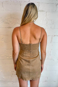 Sky To Moon - Moonstone Scallop Mini Dress