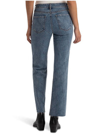 Kut From The Kloth - Kelsey High-Rise Ankle Flare Abloom Diamond Pattern Jeans
