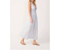 Dress To - Lurex Stripe V-neck Cotton Maxi Dress