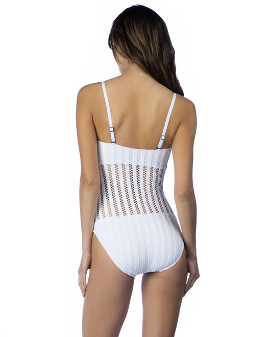 Kenneth Cole - Bandeau Textured One Piece Swimsuit