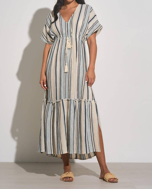 Elan - Stripe Ruffle Maxi