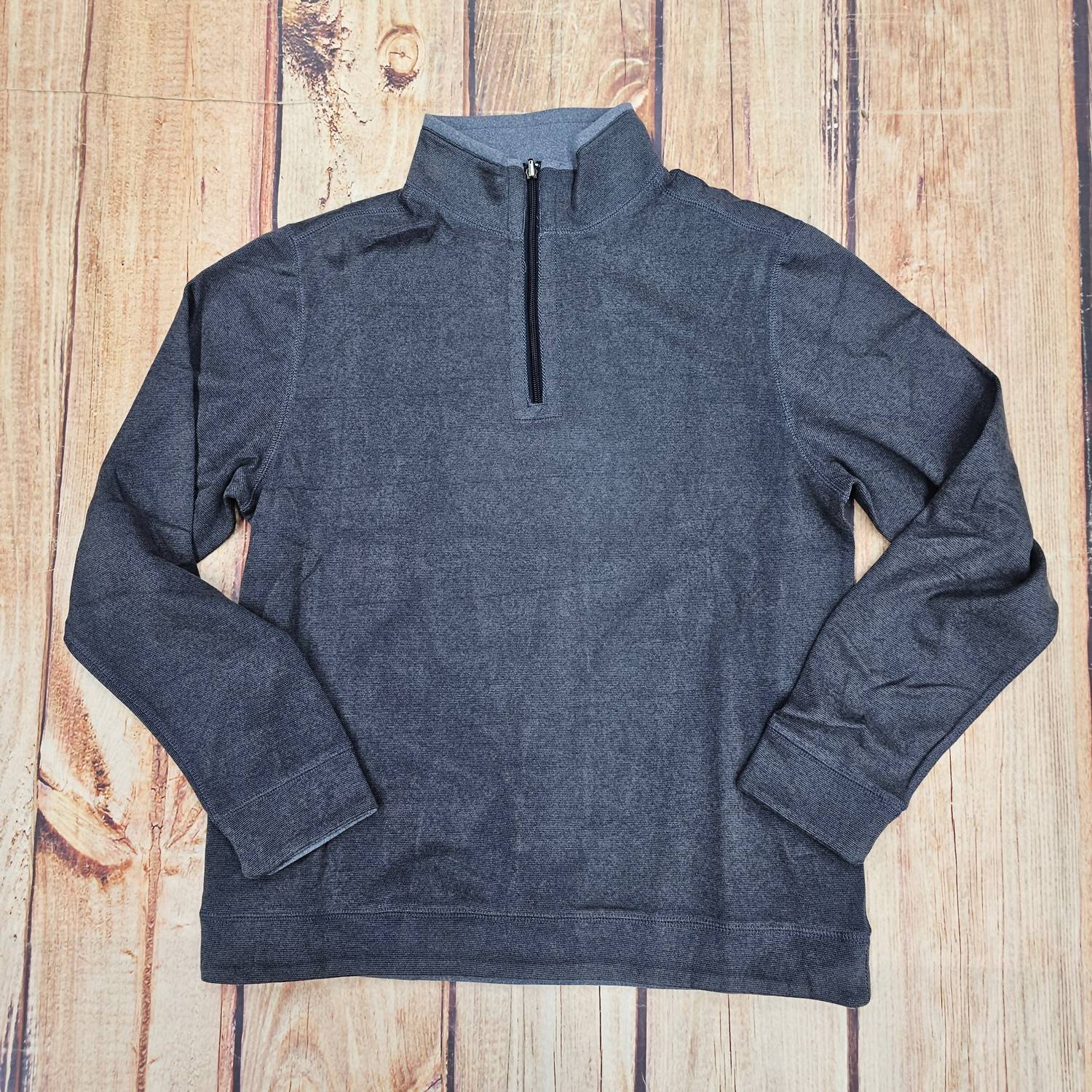 F/X Fusion Men's Long Sleeve 1/4 Zip Top in navy - men's long sleeve top - detail view