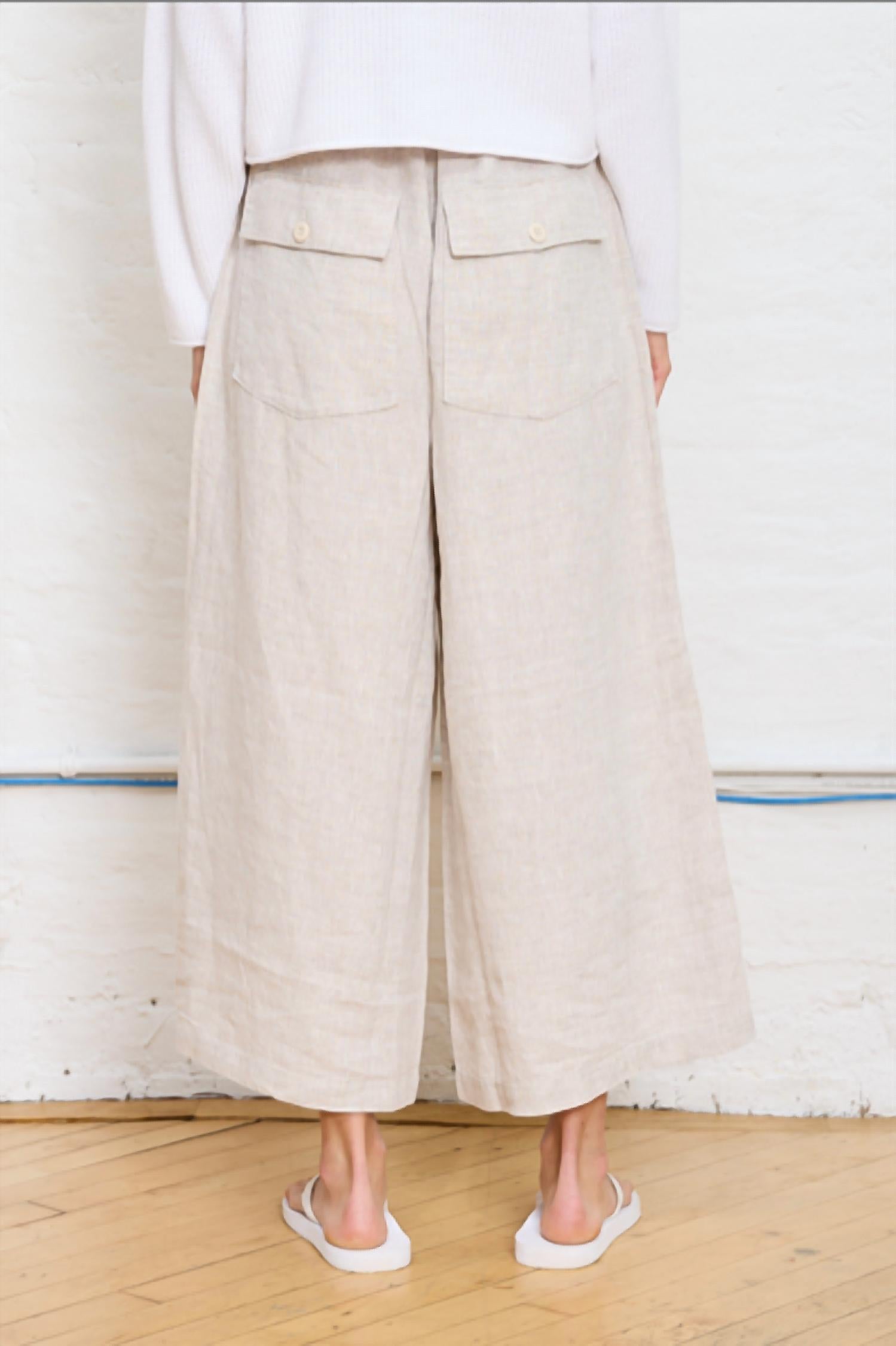 Denimist - Palazzo Drawstring Utility Pant