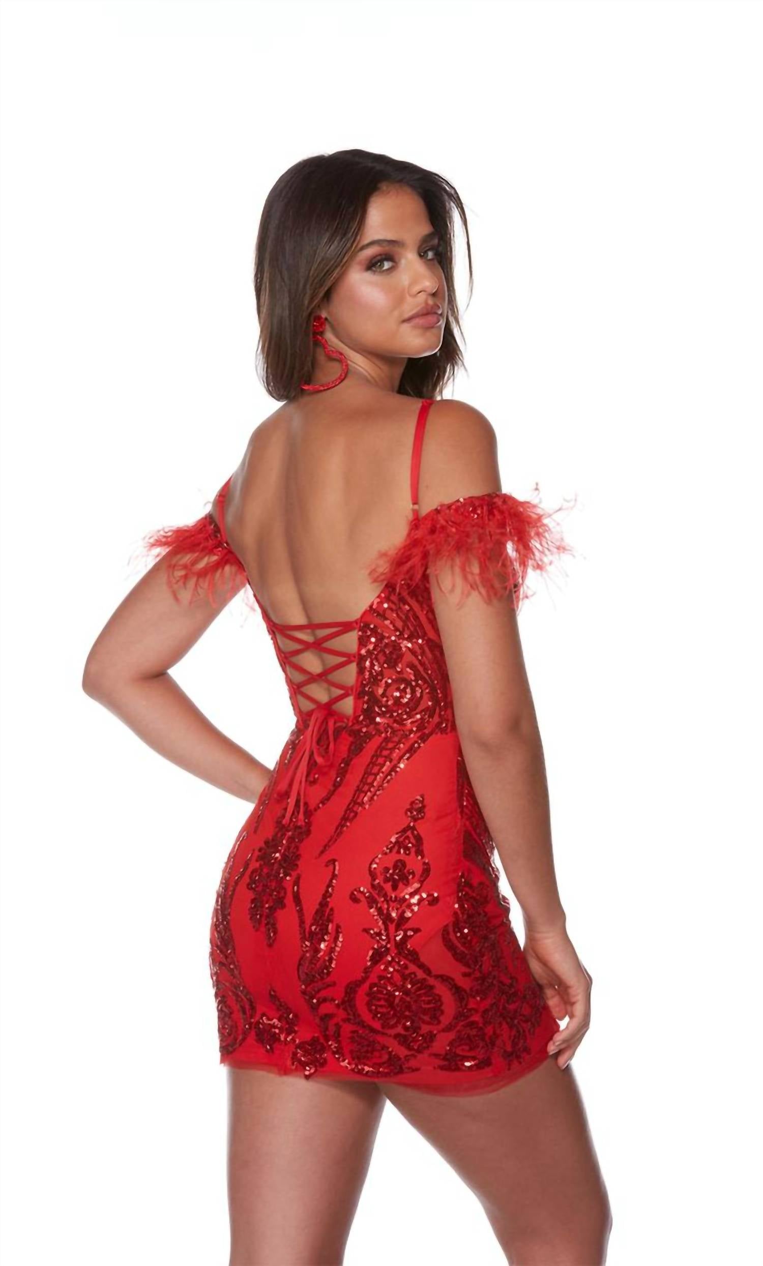 Alyce Paris - Sequin Embroidered Cocktail Dress