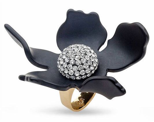 Lele Sadoughi - Women's Crystal Lily Ring
