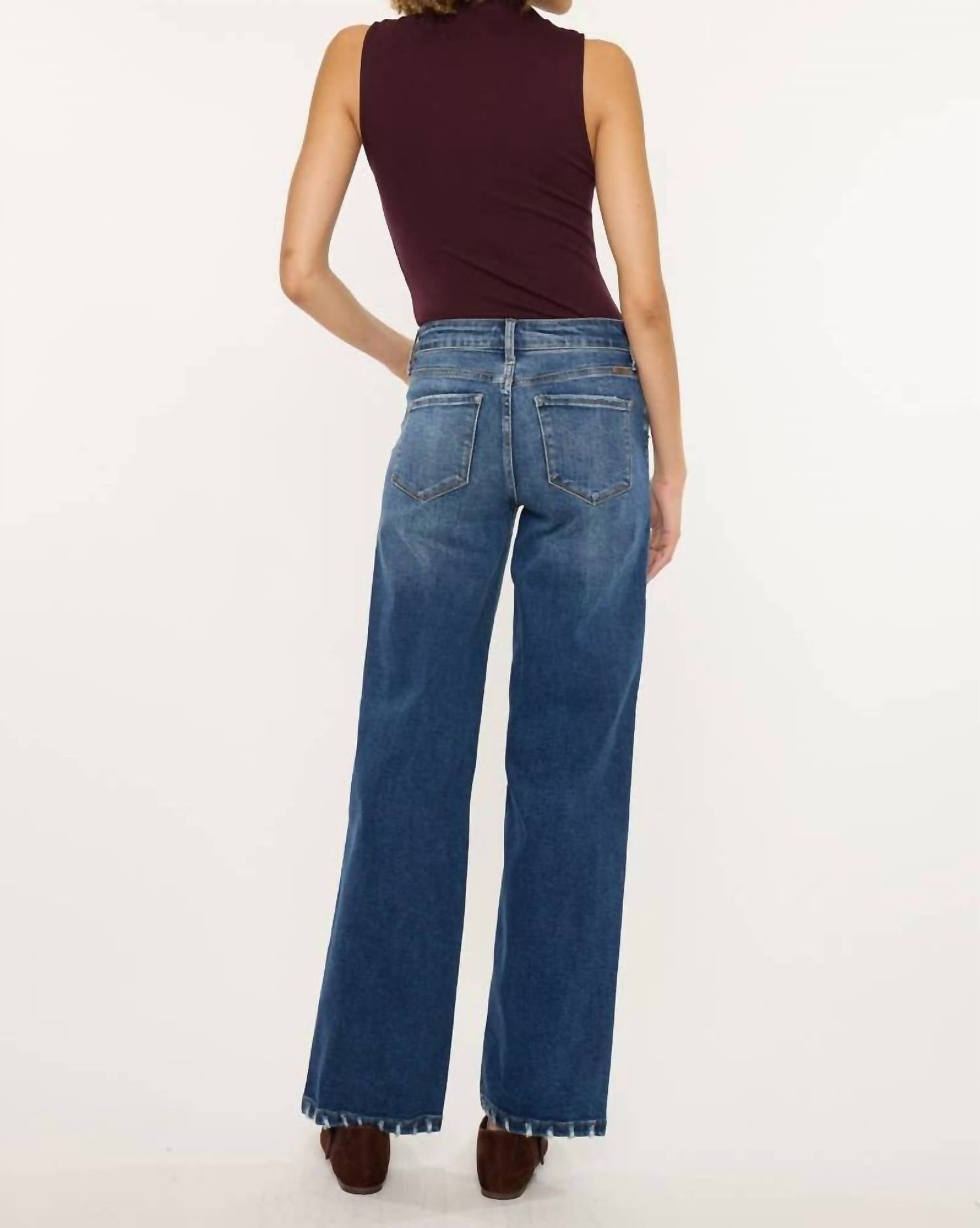 Kancan - High Rise Wide Leg Jeans