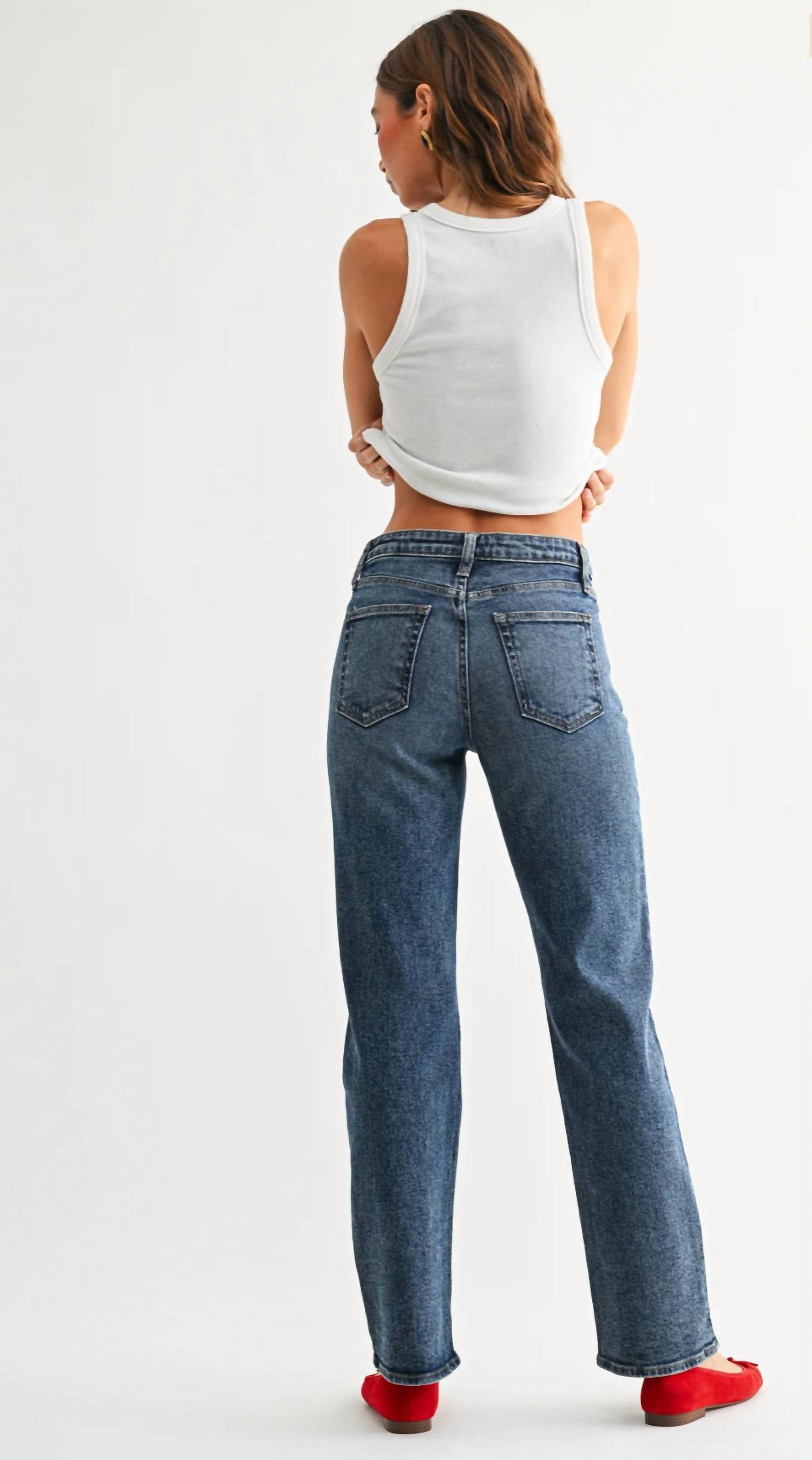 Just Black Denim - Full Length Straight Jeans