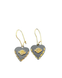 Harley Davidson - Women's Dangling Heart Earrings