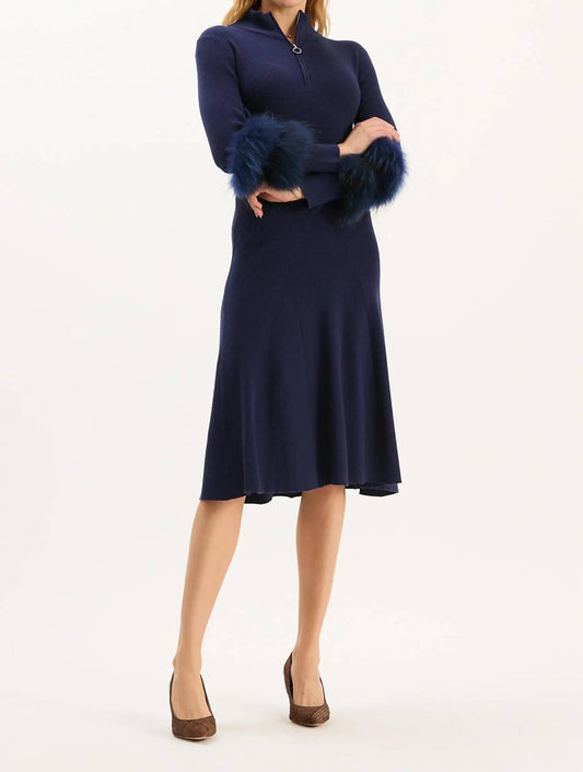 Tyler Boe - Celia Knit Fur Sleeve Dress