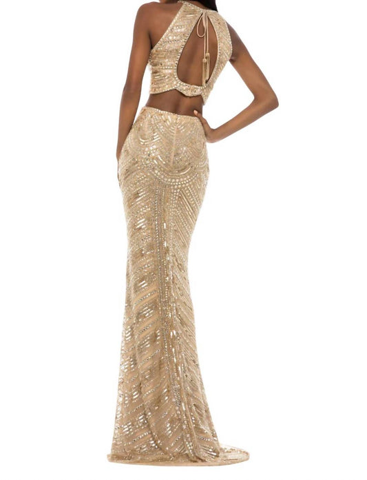 Sherri Hill - Two-Piece Sequin Prom Dress