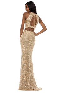 Sherri Hill - Two-Piece Sequin Prom Dress