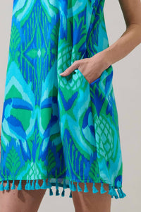 Sugarlips - Blissy Tropical Winda Trapeze Mini Dress