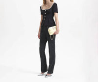 Self-Portrait - Bonded Crepe Top