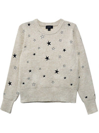 Karen Kane Embroidered Stars Sweater in oatmeal - women's sweater - view 5