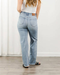 Hidden - Straight Distressed Stretch Jeans
