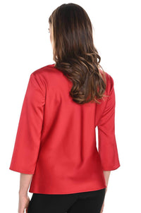 Frank Lyman - Holiday Drape Neck Blouse Top