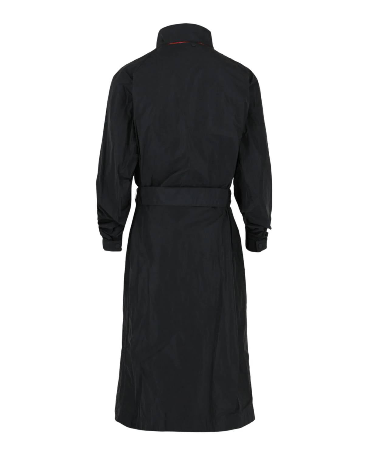 Salvatore Ferragamo - Men's Asymmetrical Zip-detail Belted Trench Coat