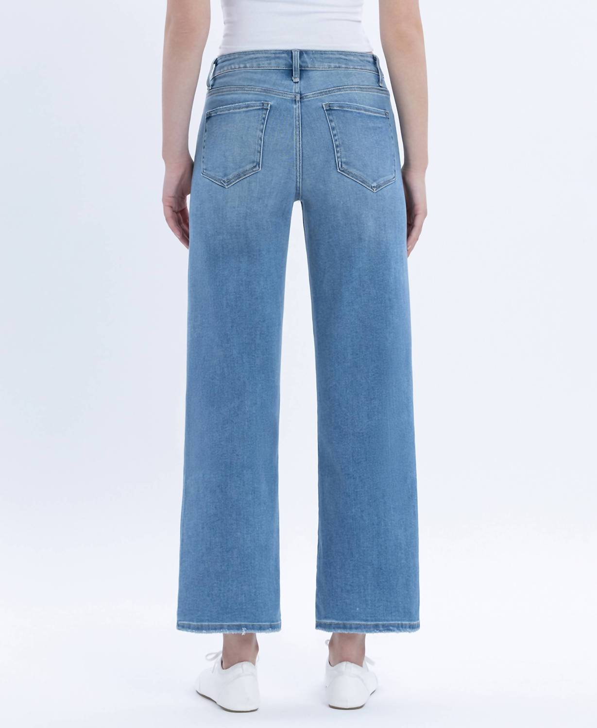 Lovervet - Willa Tummy Control High Rise Crop Wide Jeans