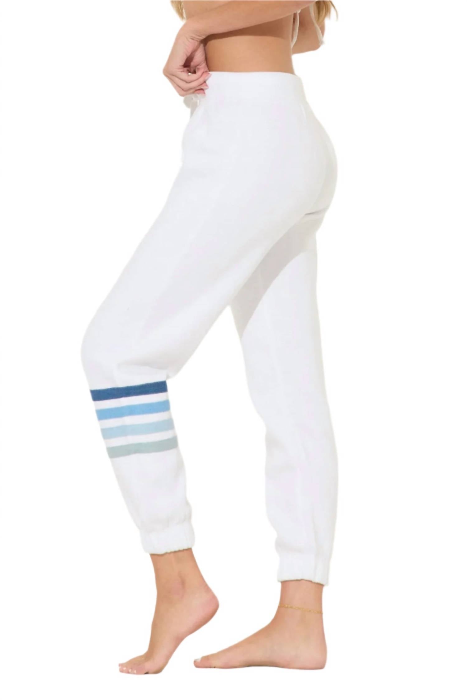 Ocean Drive - Heather Striped Fleece Jogger