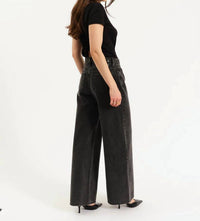 DAZE Wonderer Mid Rise Palazzo Jeans in starlit night - women's pants - view 4
