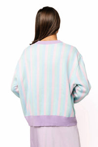 Queen Of Sparkles - Pastel Striped Duck & Chicks Sweater