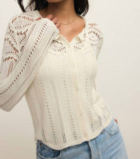 Z Supply Alycia Crochet Sweater in beige - women's cardigan - view 4
