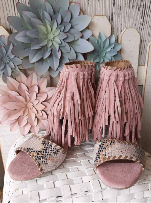 Naughty Monkey - Women's Fringe Peep Toe Wedge