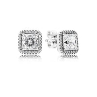 Pandora Women's Timeless Elegance Cubic Zirconia Earrings in silver - women's jewelry