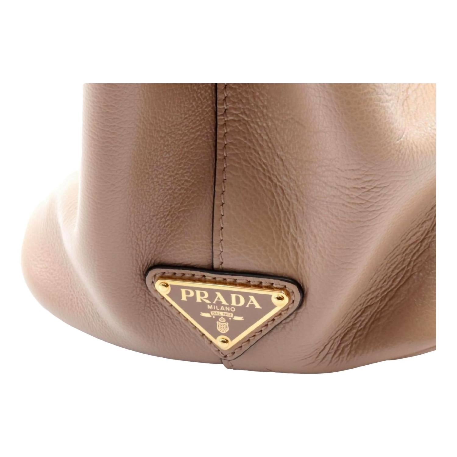 Prada - Women's Embossed Logo Soft Leather Handbag Shopper Tote