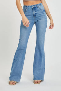Risen - High Rise Raw Cut Bootcut Jeans