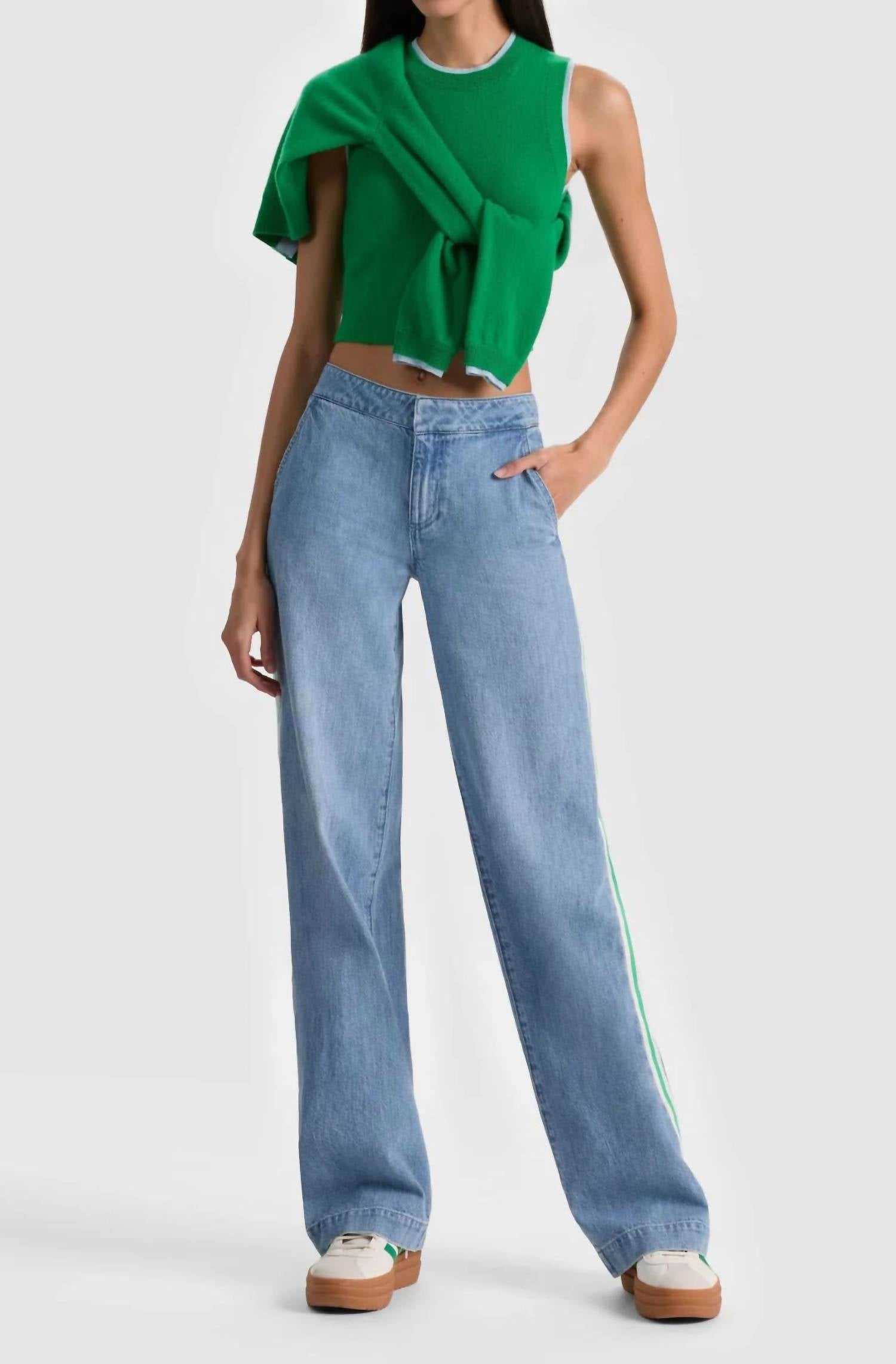 Alice + Olivia - Xander Racing Stripe Jean