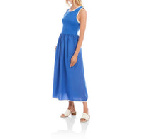 Karen Kane - Sleeveless Edge Stitch Contrast Midi Dress - Petite