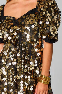 BUDDYLOVE Pennies From Heaven Dress in gold - women's dress - detail view