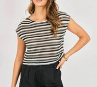 Sadie & Sage - Narrow Road Cap-sleeve Top