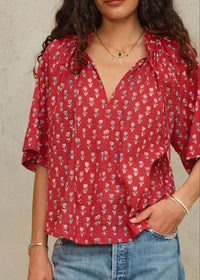 M.A.B.E. - Ari Print Gathered Top