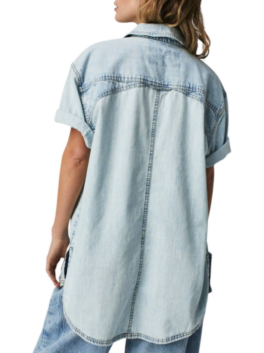 Free People - The Short of It Denim Top