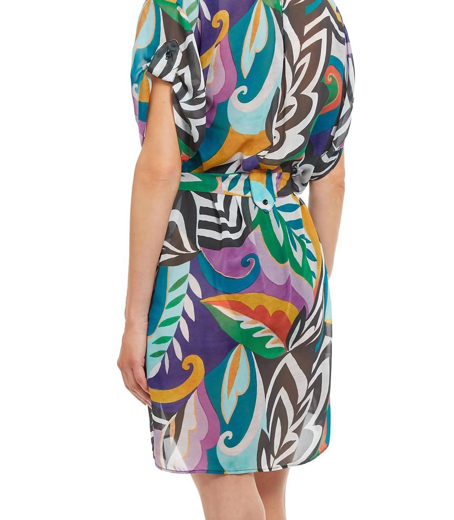 Gottex Printed Button-down Cover-up in multi - women's swimwear - alternate view