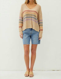 Be Cool - Sunset Stroll Striped Sweater