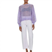 PISTOLA Penny High Rise Wide Leg Crop Jean in lavender haze - women's jeans - view 4