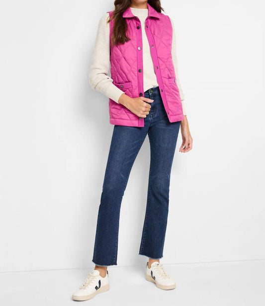 Nzt By Nic+Zoe - Knit Trim Puffer Vest